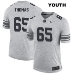 Youth NCAA Ohio State Buckeyes Phillip Thomas #65 College Stitched Authentic Nike Gray Football Jersey DN20L64VL